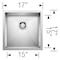 Blanco Quatrus 17 in. Undermount Single Basin Stainless Steel Bar Sink 443049 - alternate 3
